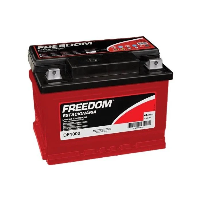 Bateria Freedom Estacionária DF1000 livre de manutenção, disponível na BATVALE Baterias